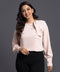 Beige Chiffon Top With A Neck Tie